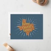 Blue Oranje Gold Home Sweet Home - Texas Notitiekaartje (Voorkant / Achterkant in situ)