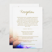 Blue Oranje Gold Wedding Informatiekaartje (Voorkant / Achterkant)