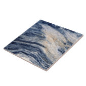 Blue Oranje Marble Swirl Rock Photo Ceramic Tile Tegeltje (Zijkant)