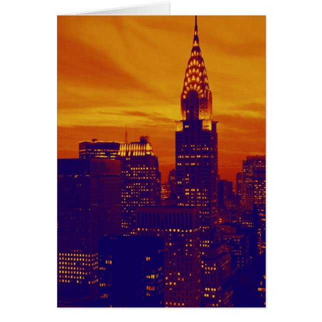 Blue Oranje Pop Art New York City (Voorkant)