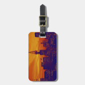 Blue Oranje Pop Art New York City Bagagelabel (Voorkant verticaal)