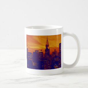 Blue Oranje Pop Art New York City Koffiemok