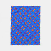 Blue Oranje Red COOL-patroon Fleece Deken (Voorkant)