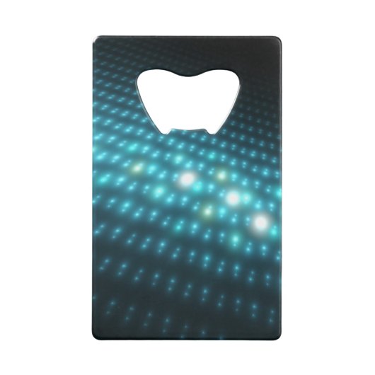 Blue Orbs 3D Creditkaart Flessenopener (Voorkant)