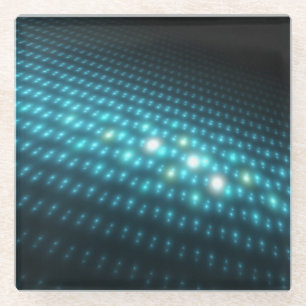 Blue Orbs 3D Glazen Onderzetter