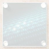 Blue Orbs 3D Glazen Onderzetter (Achterkant)