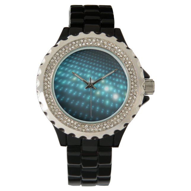 Blue Orbs 3D Horloge (Voorkant)