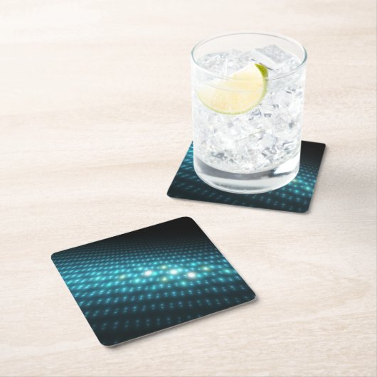 Blue Orbs 3D Kartonnen Onderzetters (Insitu)