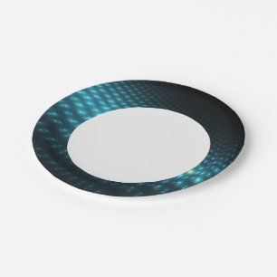 Blue Orbs 3D Papieren Bordje