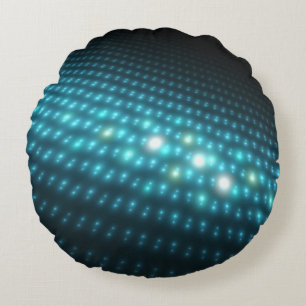 Blue Orbs 3D Rond Kussen