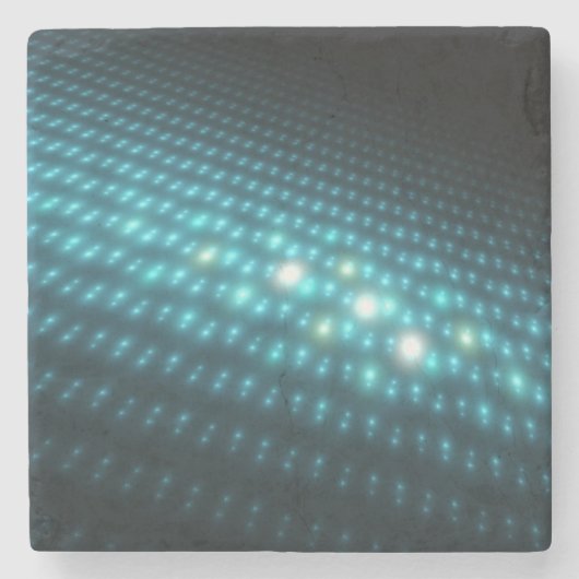 Blue Orbs 3D Stenen Onderzetter (Voorkant)