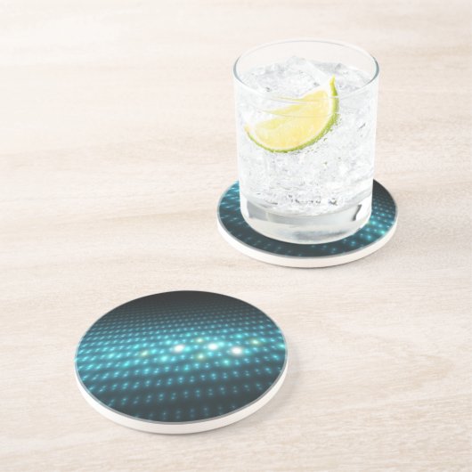 Blue Orbs 3D Zandsteen Onderzetter (Zijkant)