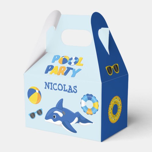 BLUE ORCA FLOAT POOL PARTY BEDANKDOOSJES (Voorkant Zijde)