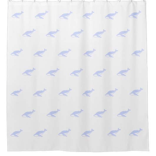 Blue Orcas Print Shower Curtain Douchegordijn (Voorkant)