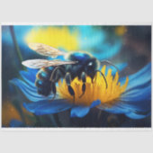 Blue Orchard Mason Bee Decoupage papier (Voorkant)
