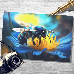 Blue Orchard Mason Bee Decoupage papier