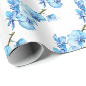Blue Orchid Botanical Art Cadeaupapier (Rol Hoek)