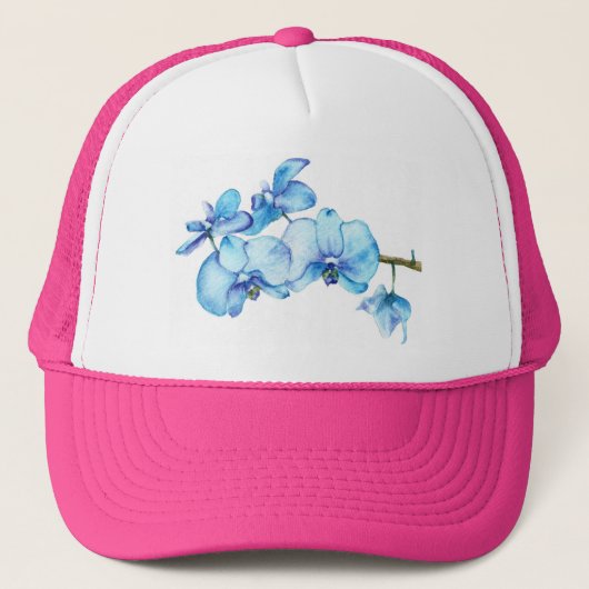 Blue Orchid Botanical Art Trucker Pet (Voorkant)