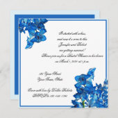 Blue Orchid Bridal Shower Kaart (Voorkant / Achterkant)