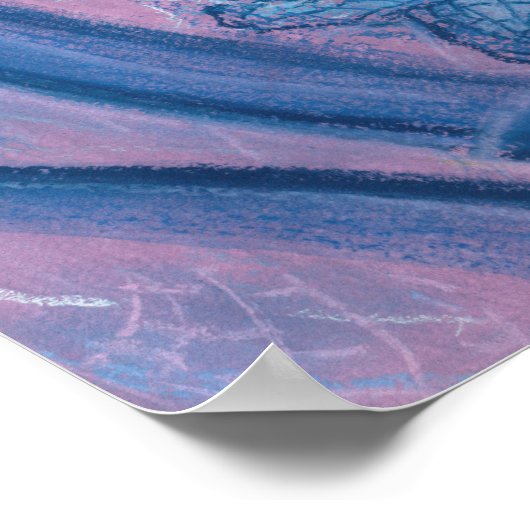 Blue Orchid Checkered Vanda Garden Flowers Botanic Poster (Hoek)