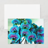Blue Orchid Flower Bouquet Bedankkaart (Voorkant / Achterkant)