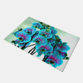 Blue Orchid Flower Bouquet Deurmat (Schuin)