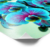 Blue Orchid Flower Bouquet Foto Afdruk (Hoek)