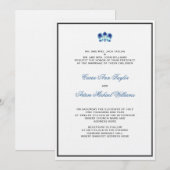 Blue Orchid Invitation Kaart (Voorkant / Achterkant)