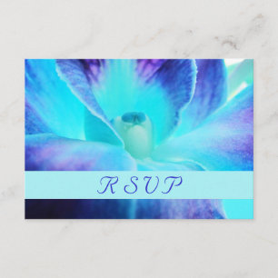 Blue Orchid RSVP-kaart RSVP Kaartje