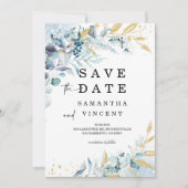 Blue Orchid Save the Date cards Kaart (Voorkant)