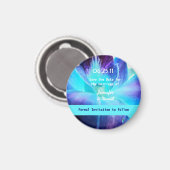 Blue Orchid Save the Date Magnet (Voorkant / Achterkant)
