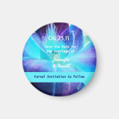 Blue Orchid Save the Date Magnet (Voorkant)