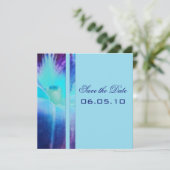 Blue Orchid Save the Date Notice (Staand voorkant)