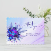Blue Orchid Weddenschap Hartelijk dank Kaart (Staand voorkant)