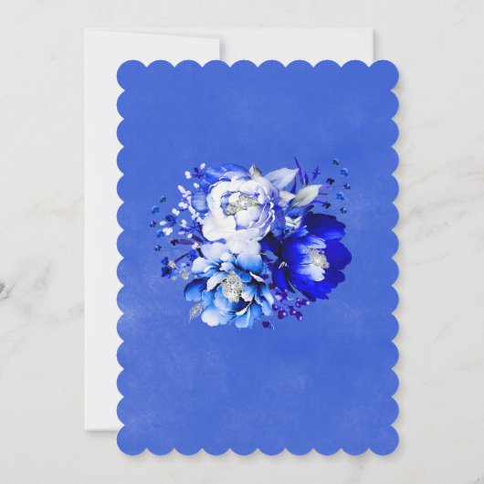 Blue Orchid Weddenschap Hartelijk dank Kaart (Achterkant)