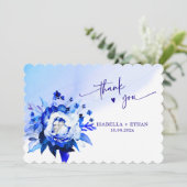 Blue Orchid Weddenschap Hartelijk dank Kaart (Staand voorkant)