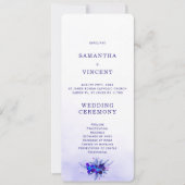 Blue Orchid Wedding Program Sjabloon Kaart (Voorkant)