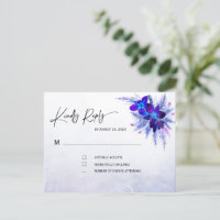 Blue Orchid Wedding RSVP