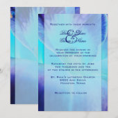 Blue Orchid Wedding Uitnodiging (Voorkant / Achterkant)