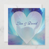 Blue Orchid Wedding Uitnodiging (Achterkant)