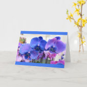 "Blue Orchids" - Alle gelegenheden Groet Kaart (Gele Bloem)