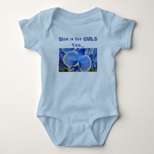 Blue Orchids Baby-Girl Bodysuit (Voorkant)