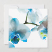 Blue Orchids Birthday Party/Your Occasion Invitae Kaart (Achterkant)