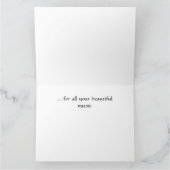 Blue organ pipes large thank you card — horizontaa bedankkaart (Binnen)