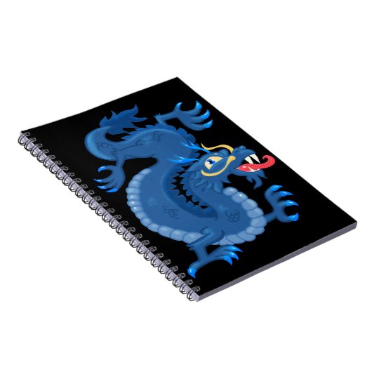 Blue Oriental Dragon Notitieboek (Rechterzijde)