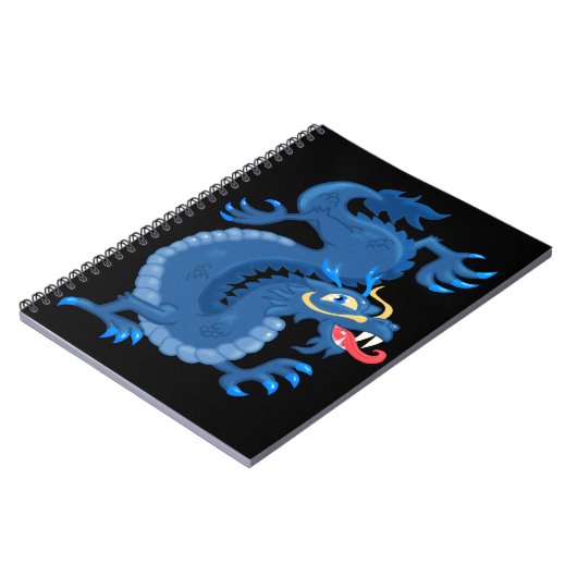 Blue Oriental Dragon Notitieboek (Linkerzijde)