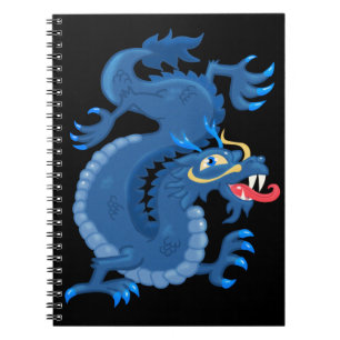 Blue Oriental Dragon Notitieboek