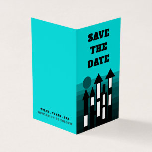 Blue Oriental Palace, foto Save the Date Card Visitekaartje