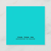 Blue Oriental Palace, sla de datum op Informatiekaartje (Achterkant)