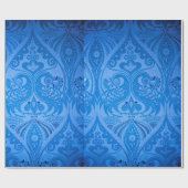 Blue Oriental Peacock Birds Cadeaupapier (Vlak)